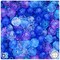 BeadTin Blue & Purple Transparent Mix 10mm Faceted Round Plastic Craft Beads (225pcs)